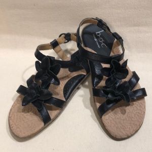 Boc black floral sandals